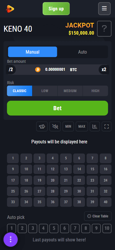 Cryptoplay Casino Mobile screenshot